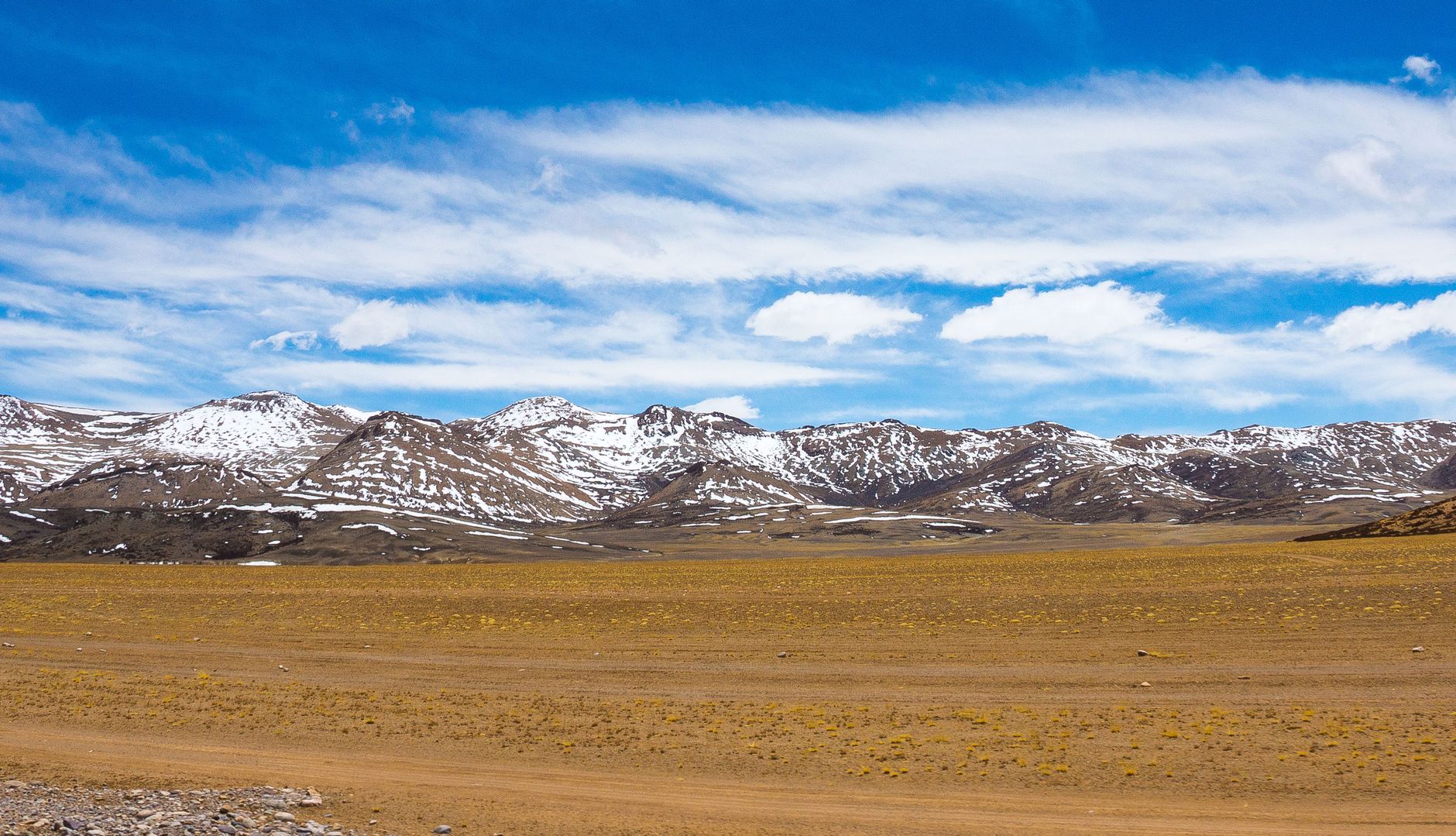 Red desert and clear blue sky