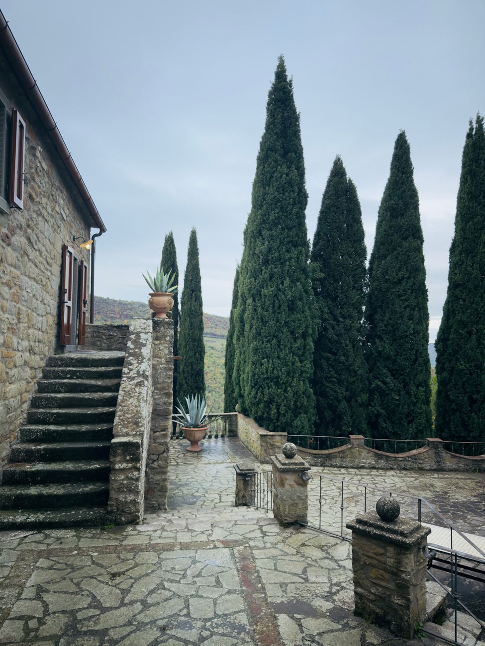 Historic stone hacienda in the Andalusian countryside
